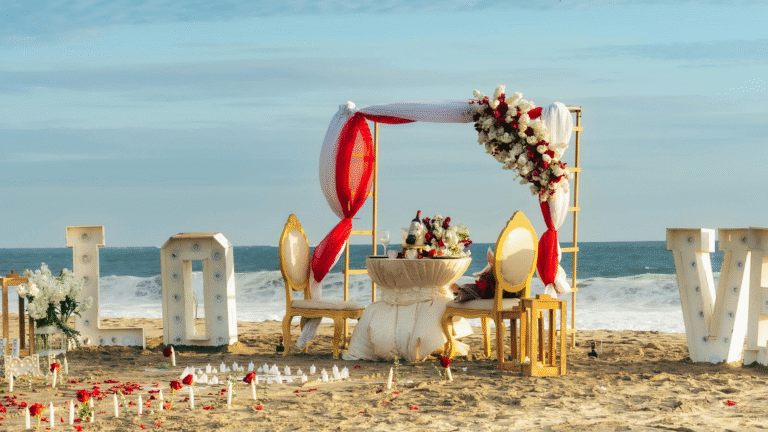 Beach Marriage Proposal Setup By Marriage Proposal Planner