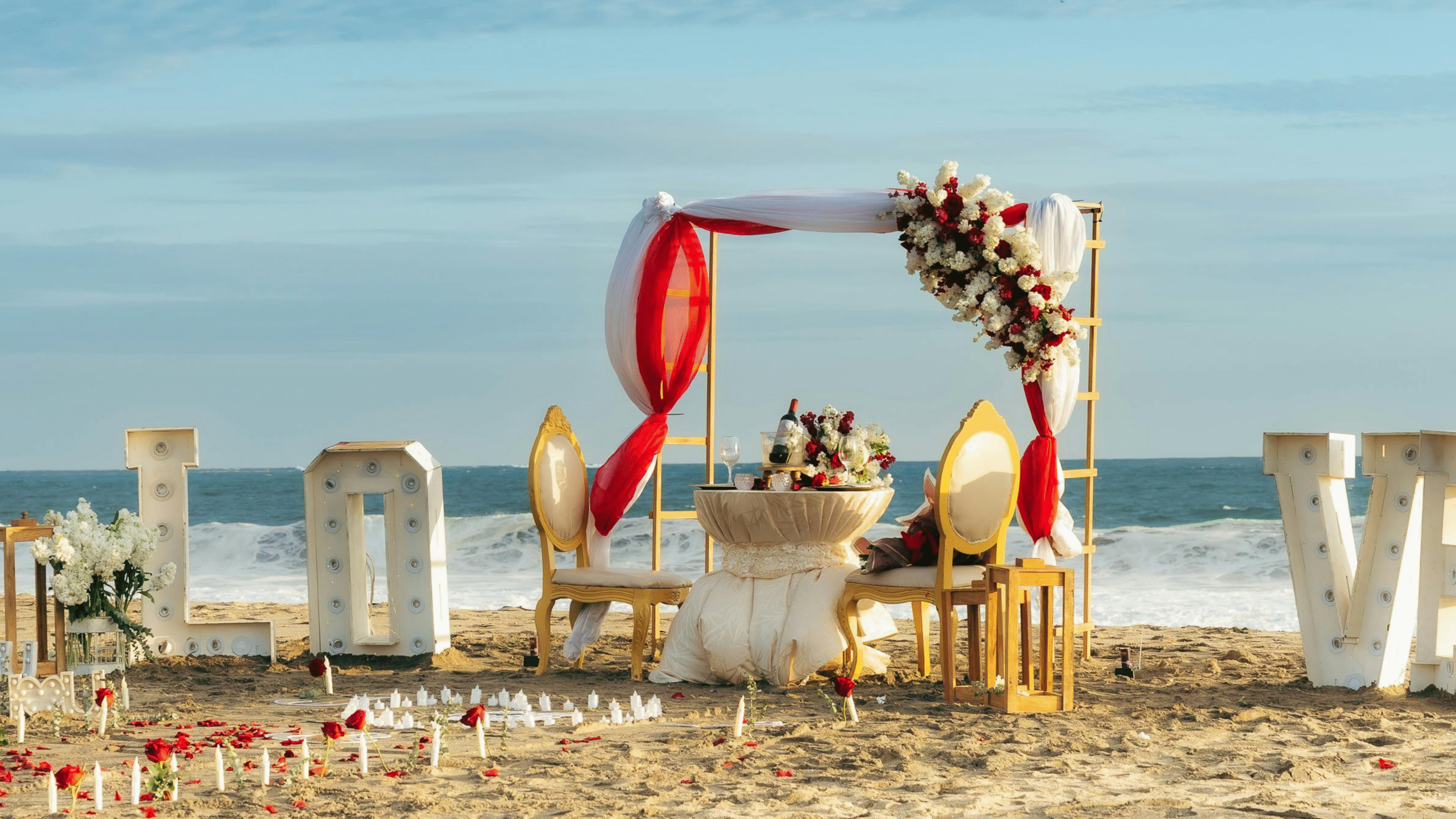 Beach Marriage Proposal Setup By Marriage Proposal Planner